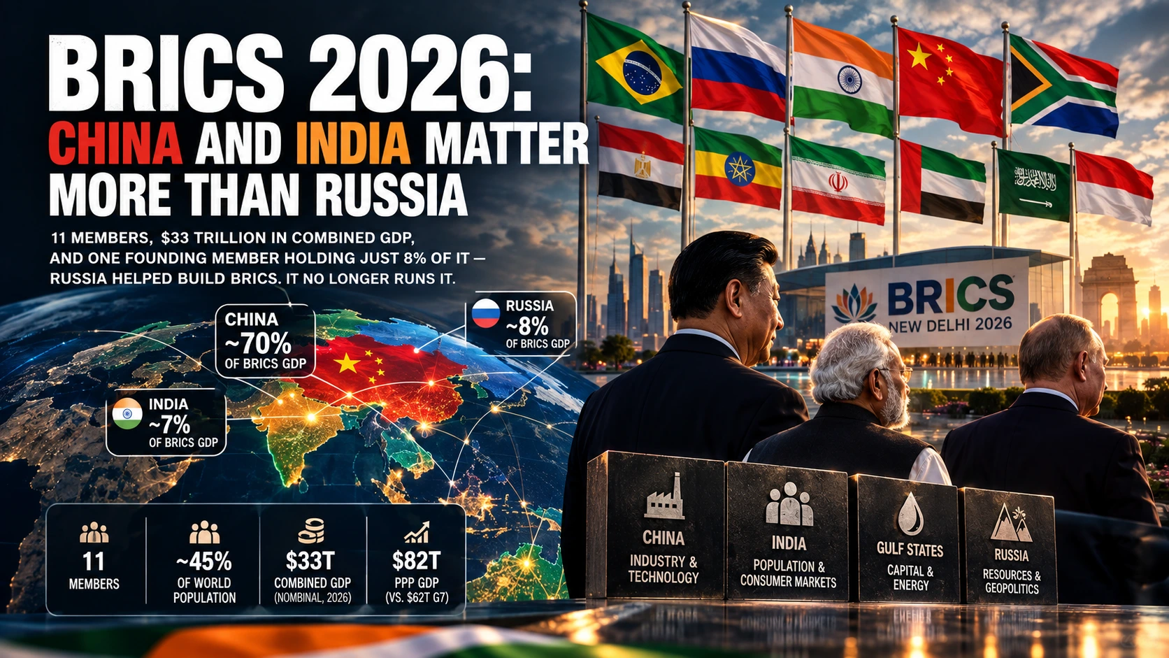 BRICS 2026: The Rising Influence of China and India Outpaces Russia