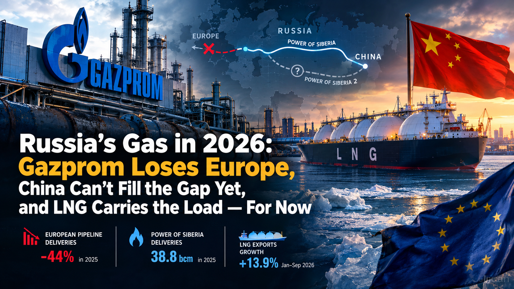 Russia's Gas Sector in 2026: Gazprom Faces European Losses, Limited Chinese Growth, and LNG Reliance